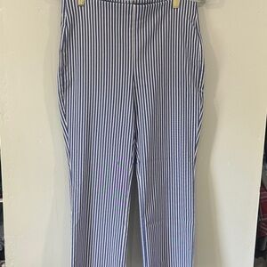 Chico's Blue and White Striped cropped pants size 0.5